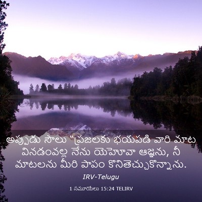Picture 03 - 1 సమూయేలు 15:24 TELIRV - అప్పుడు సౌలు - Bible Verse Picture