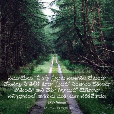 Picture 03 - 1 సమూయేలు 15:33 TELIRV - సమూయేలు “నీ కత్తి - Bible Verse Picture