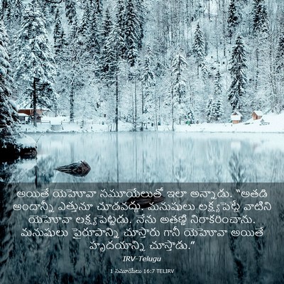 Picture 03 - 1 సమూయేలు 16:7 TELIRV - అయితే యెహోవా - Bible Verse Picture