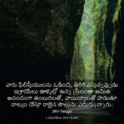 Picture 03 - 1 సమూయేలు 18:6 TELIRV - వారు - Bible Verse Picture