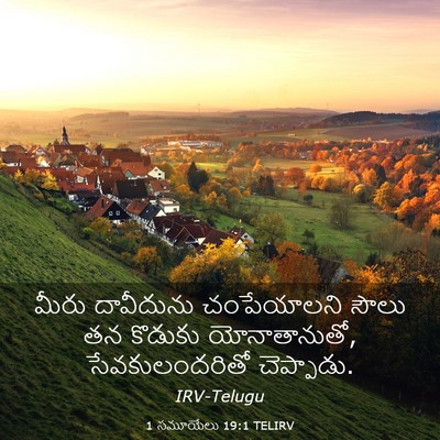 Picture 03 - 1 సమూయేలు 19:1 TELIRV - మీరు దావీదును - Bible Verse Picture