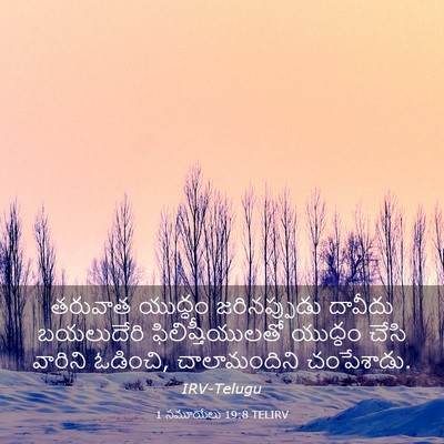 Picture 03 - 1 సమూయేలు 19:8 TELIRV - తరువాత యుద్ధం - Bible Verse Picture
