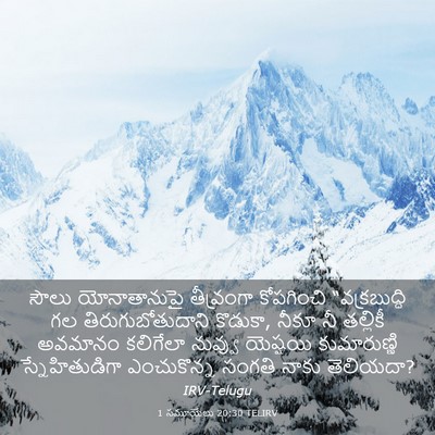 Picture 03 - 1 సమూయేలు 20:30 TELIRV - సౌలు యోనాతానుపై - Bible Verse Picture