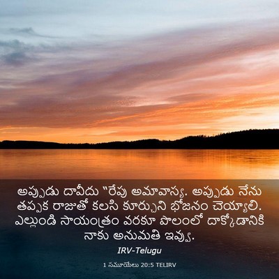 Picture 03 - 1 సమూయేలు 20:5 TELIRV - అప్పుడు దావీదు - Bible Verse Picture