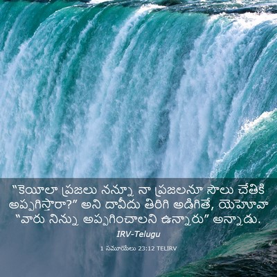 Picture 03 - 1 సమూయేలు 23:12 TELIRV - “కెయీలా ప్రజలు - Bible Verse Picture