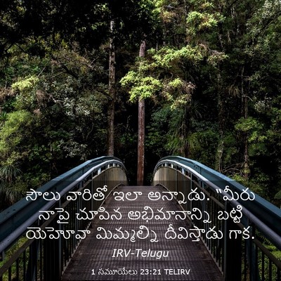 Picture 03 - 1 సమూయేలు 23:21 TELIRV - సౌలు వారితో ఇలా - Bible Verse Picture