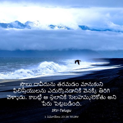 Picture 03 - 1 సమూయేలు 23:28 TELIRV - సౌలు దావీదును - Bible Verse Picture