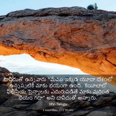 Picture 03 - 1 సమూయేలు 23:3 TELIRV - దావీదుతో ఉన్నవారు - Bible Verse Picture