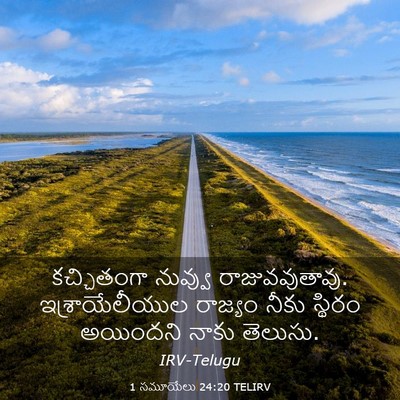 Picture 03 - 1 సమూయేలు 24:20 TELIRV - కచ్చితంగా నువ్వు - Bible Verse Picture