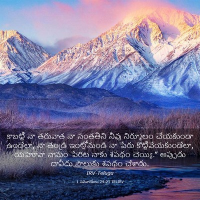 Picture 03 - 1 సమూయేలు 24:21 TELIRV - కాబట్టి నా తరువాత - Bible Verse Picture