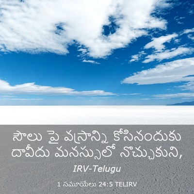 Picture 03 - 1 సమూయేలు 24:5 TELIRV - సౌలు పై వస్రాన్ని - Bible Verse Picture