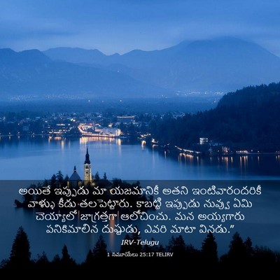 Picture 03 - 1 సమూయేలు 25:17 TELIRV - అయితే ఇప్పుడు మా - Bible Verse Picture
