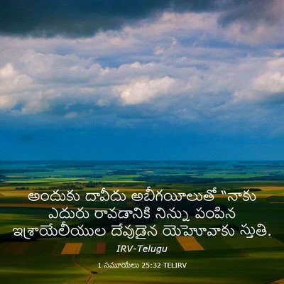 Picture 03 - 1 సమూయేలు 25:32 TELIRV - అందుకు దావీదు - Bible Verse Picture