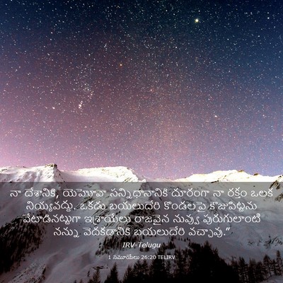 Picture 03 - 1 సమూయేలు 26:20 TELIRV - నా దేశానికి, - Bible Verse Picture