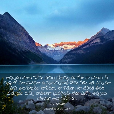 Picture 03 - 1 సమూయేలు 26:21 TELIRV - అప్పుడు సౌలు - Bible Verse Picture