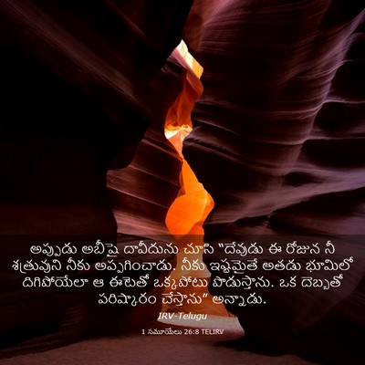 Picture 03 - 1 సమూయేలు 26:8 TELIRV - అప్పుడు అబీషై - Bible Verse Picture