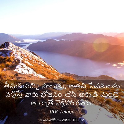 Picture 03 - 1 సమూయేలు 28:25 TELIRV - తీసుకువచ్చి - Bible Verse Picture