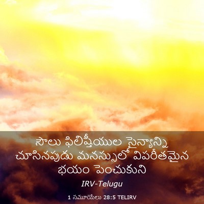 Picture 03 - 1 సమూయేలు 28:5 TELIRV - సౌలు ఫిలిష్తీయుల - Bible Verse Picture