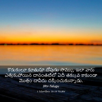 Picture 03 - 1 సమూయేలు 30:19 TELIRV - కొడుకులూ కూతుర్లూ - Bible Verse Picture