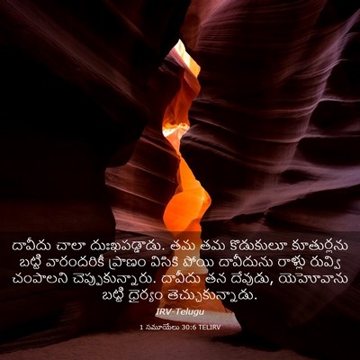 Picture 03 - 1 సమూయేలు 30:6 TELIRV - దావీదు చాలా - Bible Verse Picture