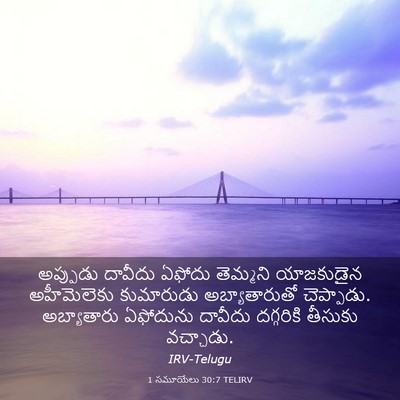 Picture 03 - 1 సమూయేలు 30:7 TELIRV - అప్పుడు దావీదు - Bible Verse Picture