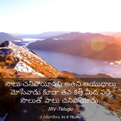 Picture 03 - 1 సమూయేలు 31:5 TELIRV - సౌలు చనిపోయాడని - Bible Verse Picture