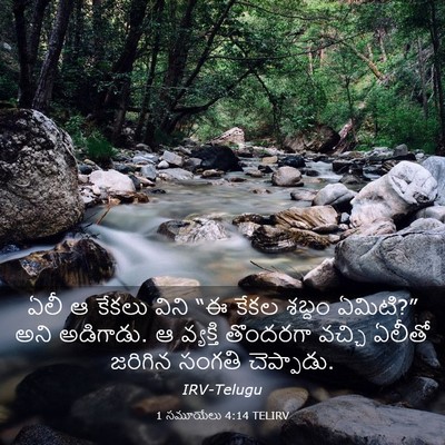 Picture 03 - 1 సమూయేలు 4:14 TELIRV - ఏలీ ఆ కేకలు విని “ఈ - Bible Verse Picture