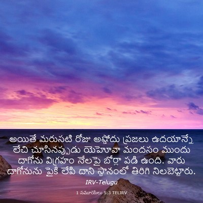Picture 03 - 1 సమూయేలు 5:3 TELIRV - అయితే మరుసటి రోజు - Bible Verse Picture