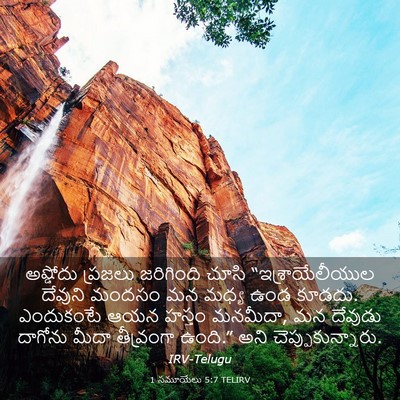 Picture 03 - 1 సమూయేలు 5:7 TELIRV - అష్డోదు ప్రజలు - Bible Verse Picture
