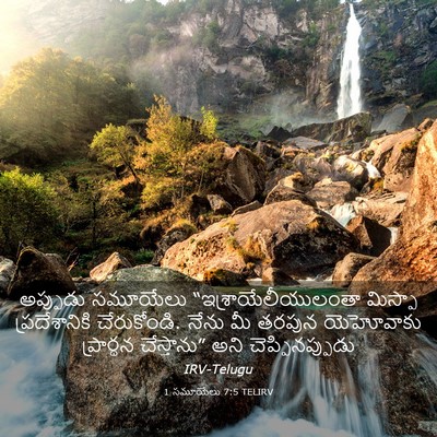 Picture 03 - 1 సమూయేలు 7:5 TELIRV - అప్పుడు సమూయేలు - Bible Verse Picture