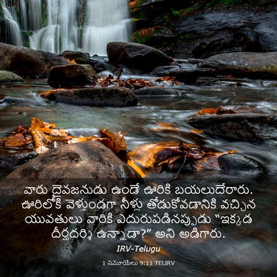 Picture 03 - 1 సమూయేలు 9:11 TELIRV - వారు దైవజనుడు - Bible Verse Picture