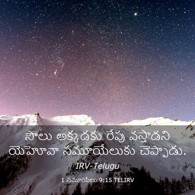Picture 03 - 1 సమూయేలు 9:15 TELIRV - సౌలు అక్కడకు రేపు - Bible Verse Picture