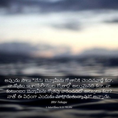 Picture 03 - 1 సమూయేలు 9:21 TELIRV - అప్పుడు సౌలు - Bible Verse Picture
