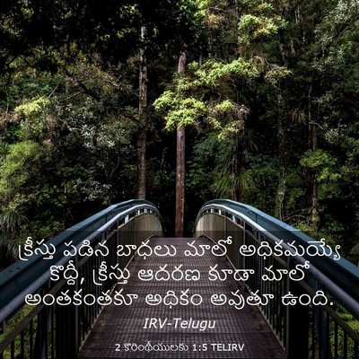 Picture 03 - 2 కొరింథీయులకు 1:5 TELIRV - క్రీస్తు పడిన - Bible Verse Picture