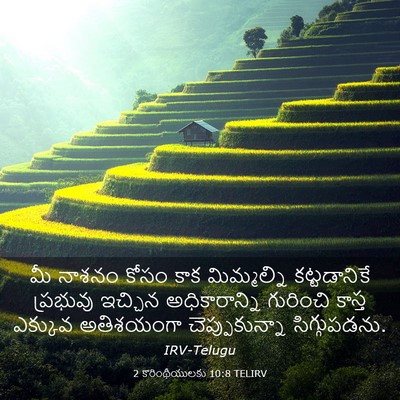 Picture 03 - 2 కొరింథీయులకు 10:8 TELIRV - మీ నాశనం కోసం కాక - Bible Verse Picture