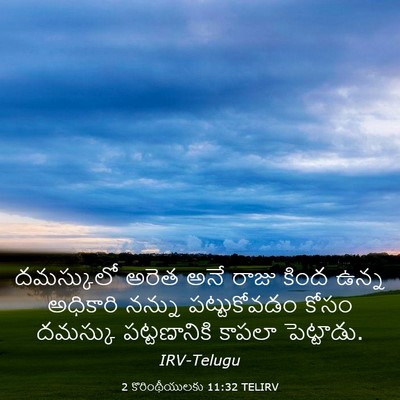 Picture 03 - 2 కొరింథీయులకు 11:32 TELIRV - దమస్కులో అరెత అనే - Bible Verse Picture