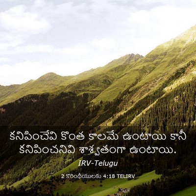 Picture 03 - 2 కొరింథీయులకు 4:18 TELIRV - కనిపించేవి కొంత - Bible Verse Picture