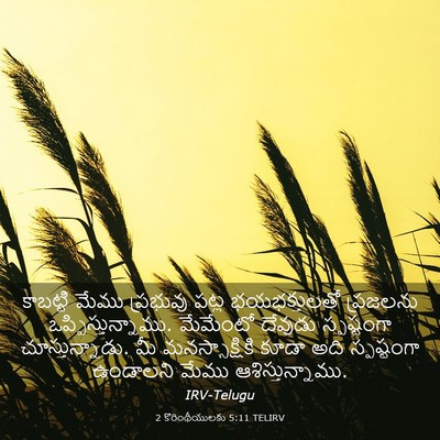 Picture 03 - 2 కొరింథీయులకు 5:11 TELIRV - కాబట్టి మేము - Bible Verse Picture