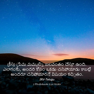 Picture 03 - 2 కొరింథీయులకు 5:14 TELIRV - క్రీస్తు ప్రేమ - Bible Verse Picture