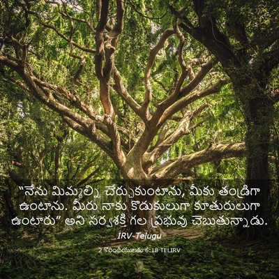 Picture 03 - 2 కొరింథీయులకు 6:18 TELIRV - “నేను మిమ్మల్ని - Bible Verse Picture