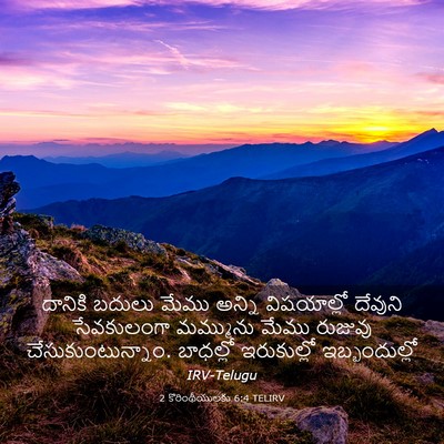 Picture 03 - 2 కొరింథీయులకు 6:4 TELIRV - దానికి బదులు మేము - Bible Verse Picture