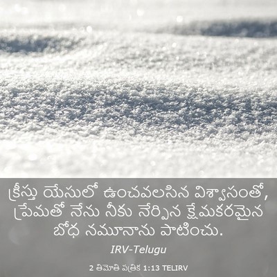 Picture 03 - 2 తిమోతి పత్రిక 1:13 TELIRV - క్రీస్తు యేసులో - Bible Verse Picture