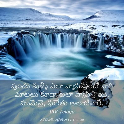 Picture 03 - 2 తిమోతి పత్రిక 2:17 TELIRV - పుండు కుళ్ళి ఎలా - Bible Verse Picture