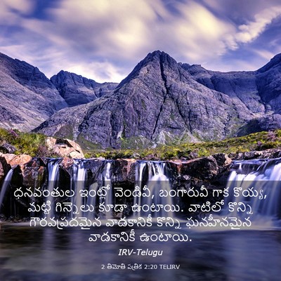 Picture 03 - 2 తిమోతి పత్రిక 2:20 TELIRV - ధనవంతుల ఇంట్లో - Bible Verse Picture