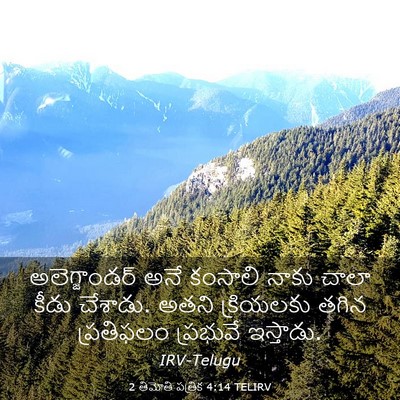 Picture 03 - 2 తిమోతి పత్రిక 4:14 TELIRV - అలెగ్జాండర్ అనే - Bible Verse Picture