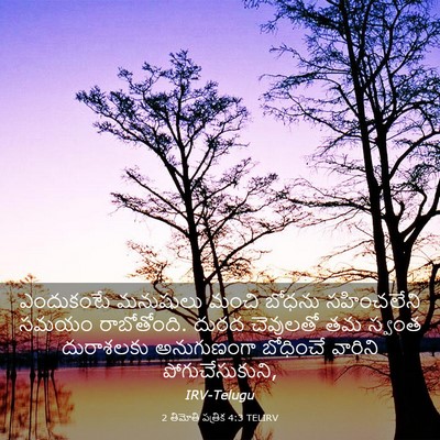 Picture 03 - 2 తిమోతి పత్రిక 4:3 TELIRV - ఎందుకంటే మనుషులు - Bible Verse Picture