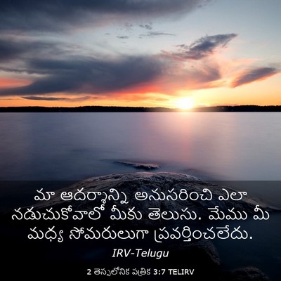 Picture 03 - 2 తెస్సలోనిక పత్రిక 3:7 TELIRV - మా ఆదర్శాన్ని - Bible Verse Picture