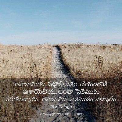 Picture 03 - 2 దినవృత్తాంతాలు 10:1 TELIRV - రెహబాముకు - Bible Verse Picture