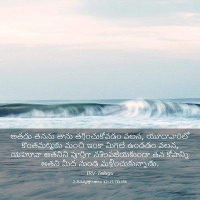 Picture 03 - 2 దినవృత్తాంతాలు 12:12 TELIRV - అతడు తనను తాను - Bible Verse Picture