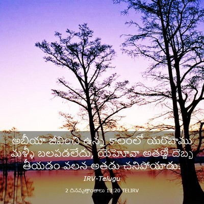 Picture 03 - 2 దినవృత్తాంతాలు 13:20 TELIRV - అబీయా జీవించి - Bible Verse Picture